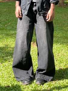 Wide Leg Denim Jeans Black (Covers shoe)