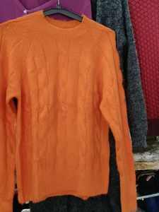 Orange Knit Sweater