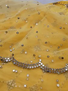 Yellow Sequin Lehenga Choli