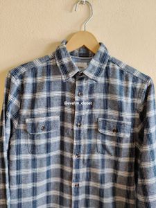 Blue Plaid Flannel Shirt