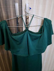 Green Off Shoulder Beautiful Dress