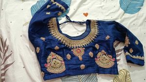 Elegant Navy Blue Saree