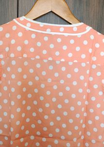 Peach Polka Dot Top