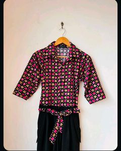 Patterned Top Jumpsuit