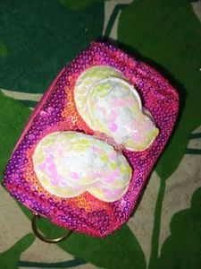 Sequin Butterfly Pouch
