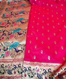 Pink Silk Paithani Saree