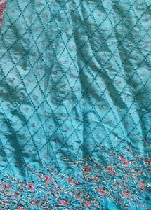Women Jardoshi Work Lengha Choli Set With Dupatta