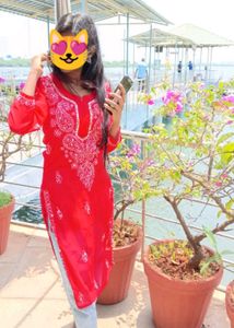Georgette Embroidery Kurti
