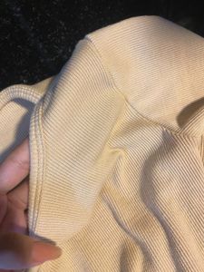 Beige crop Top With A Cute Knott