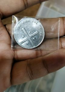 1 Rs Cross Coins
