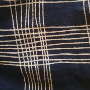 Pattern and Lines - Navy Blue Crop Top