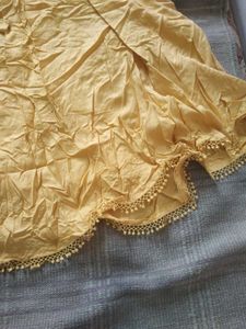 Women Gold Color Top Kurti