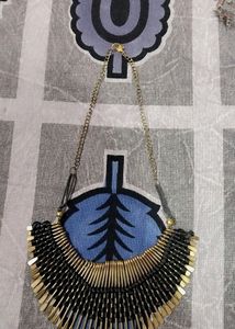 Black And Matt Golden Choker