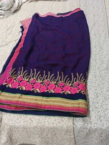 Elegant Embroidered Saree