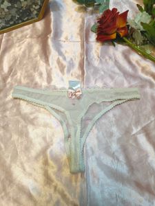 Floral Thong Panty with Bow
