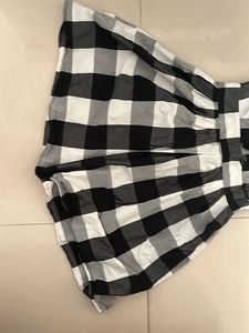 black &amp; white anime checkered cosplay halter dress
