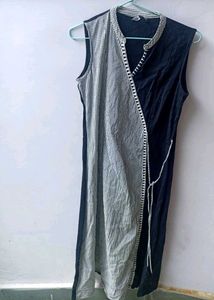 The Black And White Kurta/gown