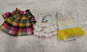 3 Dress For Baby Girl 0-3 Months