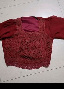 Maroon Crop Top