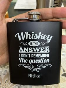 Black Whiskey Flask
