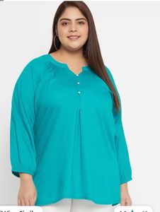 Elegant Teal Top Plus size 5XL