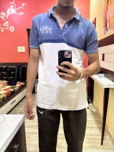 Vintage-Style Two-Tone Polo