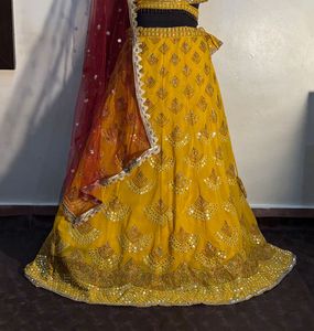 Yellow Embellished Lehenga Choli Set