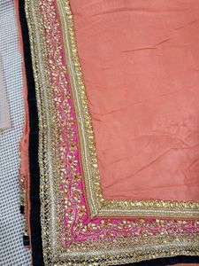 2part Saree Net With Pure Fabric