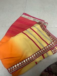 Morror Work Saree