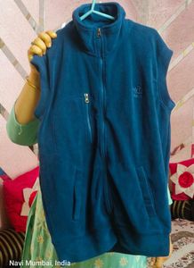 Winter Jacket-blue Sleeveless Fleece