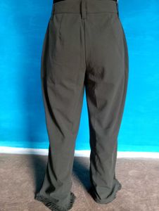 Olive Green Fringe Pants