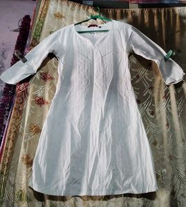 White Cotton Kurta(fix rate)