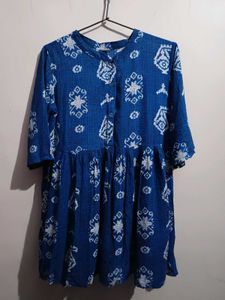 Women's Navy Blue Anaarkali Kurta