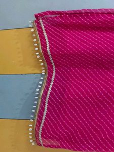 Pink Leheriya Kurtil