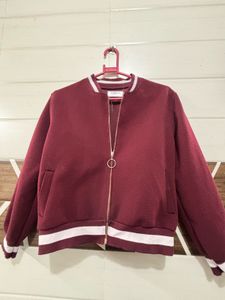 Burgundy Bomber Jacket