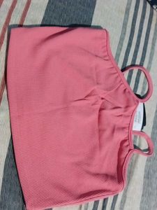 Pink Ribbed Tank Top - New with Tags