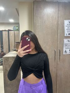 Black Crop top