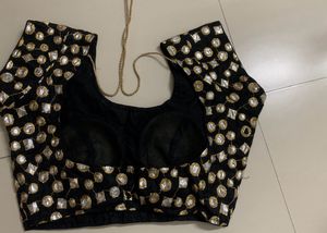 Black Sexy Blouse, Padded, Back open.