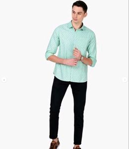 Mint Green Polka Dot Button-Down