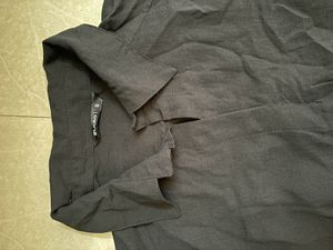 Black Crop Shirt Top