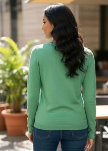 Aqua Green Long Sleeve Sweater