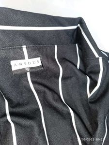 6xl Amydus Brand Striped Black Blazer For Women