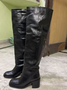 Black Knee High Boots