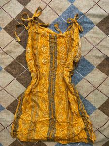 Yellow Sundress with Tie Straps