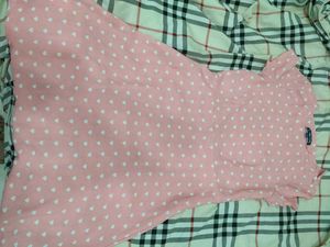 Pink Heart Print Dress