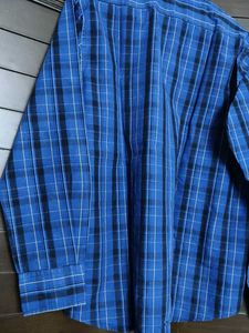 Colorplus Men Blue Checked Tailored Fit Shirt