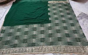 Dark Green Saree