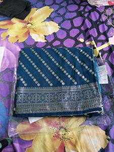 Blue Printed Fabric