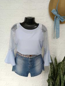 Imported Lace Bell Sleeves Top