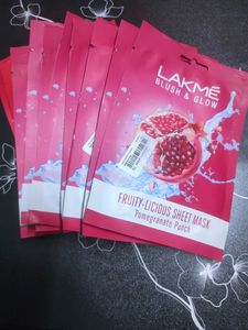 Pack Of 10 Lakme Blush & Glow Sheet Mask
